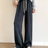 グレー | コーデュロイパンツレディース秋冬 ワイドパンツ冬韓国風 リブ | Beststore