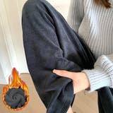 コーデュロイパンツ裏起毛レディース秋冬 ワイドパンツ冬韓国風 リブ | Beststore | 詳細画像3