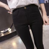 スキニーパンツ ハイウエストツイル ストレッチ性抜群 | Beststore | 詳細画像2 