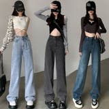 レディース デニムストレートパンツ ハイウエストジーンス | Beststore | 詳細画像15