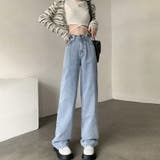 レディース デニムストレートパンツ ハイウエストジーンス | Beststore | 詳細画像2