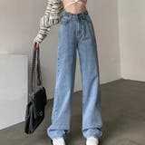レディース デニムストレートパンツ ハイウエストジーンス | Beststore | 詳細画像3