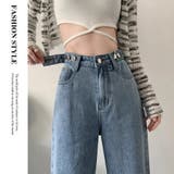 レディース デニムストレートパンツ ハイウエストジーンス | Beststore | 詳細画像5