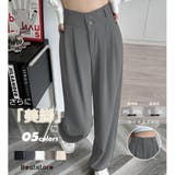 グレー | スラックスパンツ ハイウエスト ストレートパンツ | Beststore