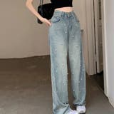 パール付デニムパンツ 春 夏 | Beststore | 詳細画像3