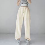 アイボリー | ストリート スウェット ワイドパンツ | Beststore