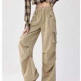 【全6色】ハイウエスト & ワイドシルエット ドローストリング カーゴパンツ | Beststore | 詳細画像7
