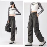【全6色】ハイウエスト & ワイドシルエット ドローストリング カーゴパンツ | Beststore | 詳細画像11