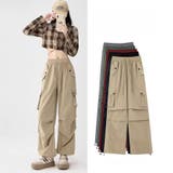 【全6色】ハイウエスト & ワイドシルエット ドローストリング カーゴパンツ | Beststore | 詳細画像19