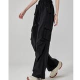 【全6色】ハイウエスト & ワイドシルエット ドローストリング カーゴパンツ | Beststore | 詳細画像3