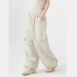 アイボリー | ドロスト付き ワイドカーゴパンツ | Beststore