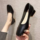 スクエアトゥ パンプス 太ヒール | Beststore | 詳細画像1