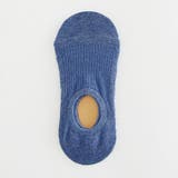 ブルー | ソックス 靴下 極浅 刺繍 パンプス ヒール シンプル | Bifrost