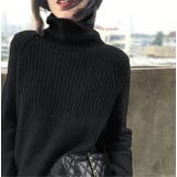 ブラック | ハイネックニット・セーター【韓国ファッション】 | Doula Doula