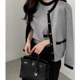 バイカラー ニットカーディガン セット | Bifrost | 詳細画像4 