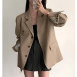 キャメル | ストライプ ライナー テーラードジャケット | Bifrost