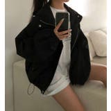 ブラック | ルーズシルエット フーデッドジャケット | Bifrost