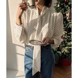 ドット ネックリボン ブラウス | Bifrost | 詳細画像1 