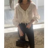 透け感 フリル クロップド ブラウス | Bifrost | 詳細画像6 