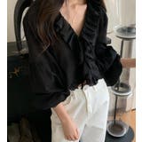 透け感 フリル クロップド ブラウス | Bifrost | 詳細画像7 