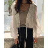 透け感 フリル クロップド ブラウス | Bifrost | 詳細画像10 