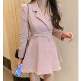 ピンク | ジャケットワンピース ベルト付き | Bifrost