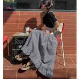 切り替え ギンガムチェック ボリュームスカート | Bifrost | 詳細画像4 