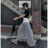 切り替え ギンガムチェック ボリュームスカート | Bifrost | 詳細画像5 