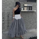 切り替え ギンガムチェック ボリュームスカート | Bifrost | 詳細画像7 