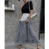 切り替え ギンガムチェック ボリュームスカート | Bifrost | 詳細画像8 