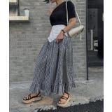 切り替え ギンガムチェック ボリュームスカート | Bifrost | 詳細画像9 