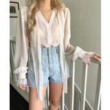 ボウタイ ドット シアーブラウス | Bifrost | 詳細画像2 