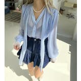 ボウタイ ドット シアーブラウス | Bifrost | 詳細画像7 