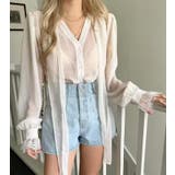 ボウタイ ドット シアーブラウス | Bifrost | 詳細画像10 