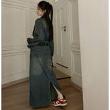 デニム ロングシャツワンピース | Bifrost | 詳細画像3 