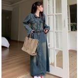 デニム ロングシャツワンピース | Bifrost | 詳細画像9 