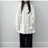 レースヘム フリルデザイン ロングシャツ | Bifrost | 詳細画像4 
