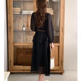 V ネック ペプラム ロングワンピース ベルト付き | Bifrost | 詳細画像10 