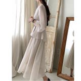 V ネック ペプラム ロングワンピース ベルト付き | Bifrost | 詳細画像18 