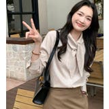 ネクタイ風 デザイン 長袖 ブラウス | Bifrost | 詳細画像3 