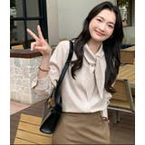 ネクタイ風 デザイン 長袖 ブラウス | Bifrost | 詳細画像6 