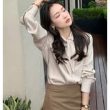 ネクタイ風 デザイン 長袖 ブラウス | Bifrost | 詳細画像8 