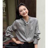 ネクタイ風 デザイン 長袖 ブラウス | Bifrost | 詳細画像10 