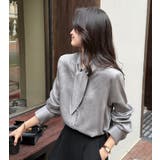 ネクタイ風 デザイン 長袖 ブラウス | Bifrost | 詳細画像11 