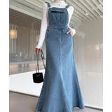 ブルー | デニム マーメイド サロペットワンピース | Bifrost