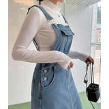 デニム マーメイド サロペットワンピース | Bifrost | 詳細画像3 