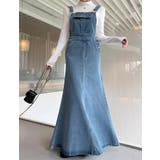 デニム マーメイド サロペットワンピース | Bifrost | 詳細画像11 