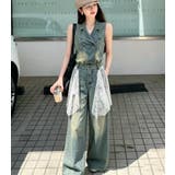レースドレープ付き デニムセットアップ | Bifrost | 詳細画像6