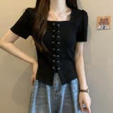 ブラック | Tシャツ【韓国ファッション】 | Bifrost