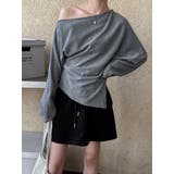 オフショルダー ドレープ ニットトップス | Bifrost | 詳細画像3 